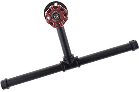 Vintage Industrie Rohr Handtuchstange Handtuchhalter Geschirrtuchhalter Haken für Bad Küche - A