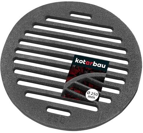 KOTARBAU Kaminrost Ø 25 cm Rundrost Ascherost Kaminofen Tafelrost Rost Ofengitter Kamin Ersatzteile Zubehör Gussrost Ofenrost Grillkamin Rund