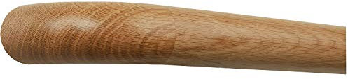 TIBU Corrimano in legno di quercia, 30-500 cm, con estremità in legno, per scale, lunghezza 1400 mm/140 cm/1,4 m e estremità in legno curvato