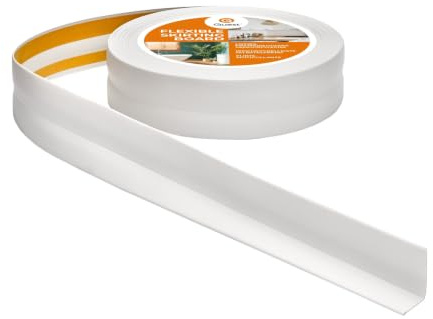 Quest Battiscopa Morbido 32 x 23 mm Autoadesivo - Grigio Cenere, 25 m | Listello di finitura flessibile in PVC, senza forare, per cucina e bagno, durevole e facile da pulire