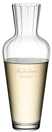 Riedel Decantador personalizado apto para vino, decantador de vino de cristal grabado personalizado para accesorios de bar en el hogar, regalos para los amantes del vino