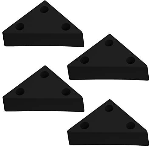 AERZETIX: C64850-4er Set Möbelfüße aus Kunststoff - dreieck 75/75/105mm H30mm schwarz