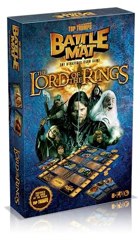 Top Trumps Lord of the Rings Battle Mat Board Game, Enter the battlefield with this tabletop edition, Play with Gandalf, Frodo, Arwen, Galadriel and Gollum, Educational games for ages 6 plus