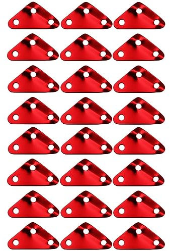 BESPORTBLE 2 Sätze Dreieck Aluminiumlegierung Camping Baldachin Seil Schnalle Wind Seil Einsteller Für Zelt Rot Zelt Seil Verschluss Campingbedarf 12 Stück * 2