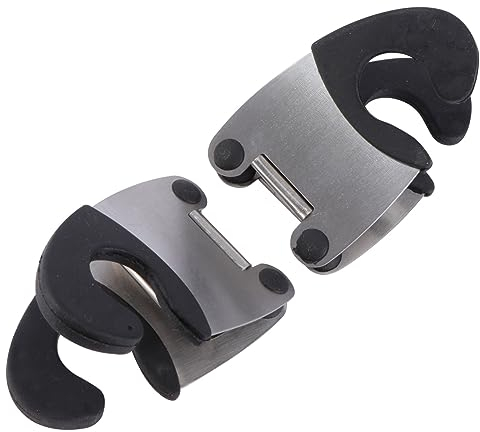 HEMOTON 2 Pièces pot repose-cuillère côté casserole porte-cuillère de sorcière repose cuillère cli clip repose-cuillère Anti-brûlure marmite en acier inoxydable agrafe clip latéral