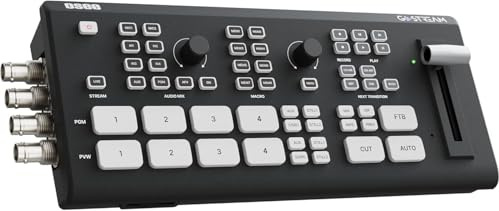 Osee GoStream Duet 4xSDI/HDMI Switcher, Videomixer Live | PGM-Ausgang, MultiView, Chroma Key, PIP, integrierter Audiomixer, lokale Aufnahme auf SD-Karte, RTMP, USB-C Virtual Camera