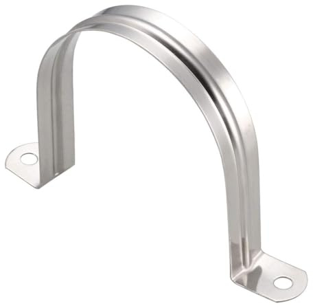 Unifizz 90 mm starres Rohrband, 2 Löcher, U-Halterung, Kabelklemme, 304 Edelstahl, Spannrohrklemme, Rohrklemme, Aufhänger, 10 Stück