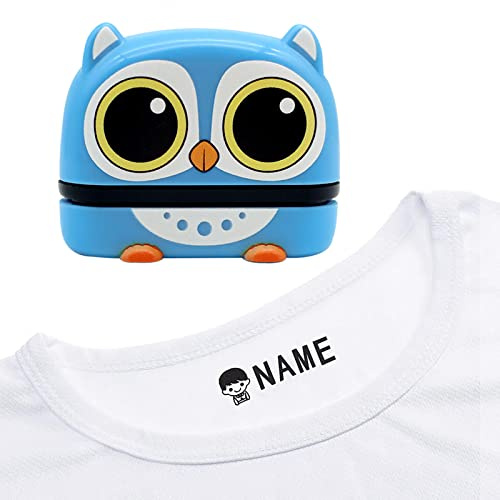 Namensstempel Kinder Textil,Stempel Personalisiert Kinder Schule,Kleidungsstempel Kinder Name,Personalisierter Stempel Für Kleidung (BZ010-Blue)