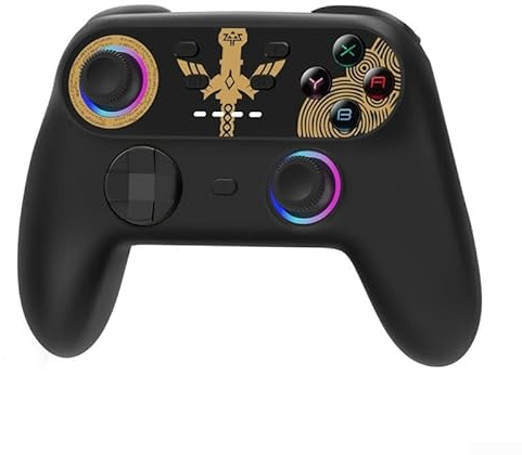 Dieser kabellose Controller ist kompatibel mit Nintendo Switch ist mit benutzerfreundlichen programmierbaren Optionen ausgestattet, um jede Gaming-Session effektiv zu verbessern (Black Kingdom)