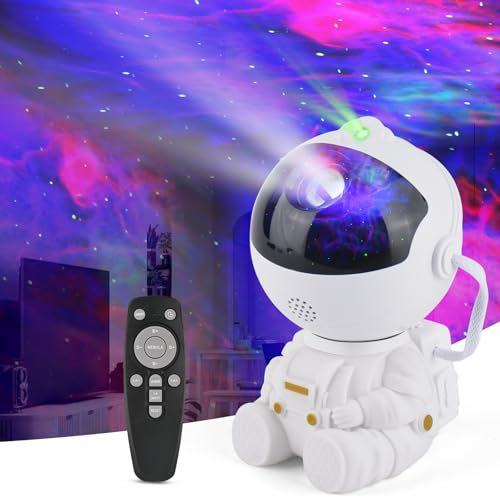 Astronaut LED Galaxy Projektor, Starry Sky Night Light, Astronaut Star Projektor med, Timer och fjärrkontroll, Dimma för Sovrumstaket Barn och Vuxna