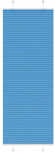 vidaXL Plissee Blau 80x200 cm Stoffbreite 79,4 cm Polyester, Faltrollo, Klemmfix, Plisseerollo, Jalousie, Rollo, Plisseerollo für Fenster