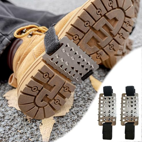 Edelstahl Schuhspikes mit 26 Zähne, Spikes für Schuhe Winter, Verstellbare für 34-48, Antirutsch Schneeketten, Anti Rutsch Eiskrallen