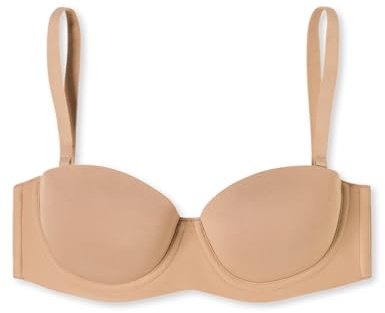 Schiesser Bandeau-BH mit Abnehmbaren Trägern und Gleitenden Cups Single Jersey-Unique Micro Reggiseno, Maple_181449, 6C Donna