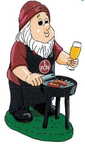 1. FC Nürnberg Nain de jardin barbecue petit