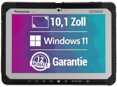 Panasonic ToughBook CF-20 10 Zoll Full HD Tablet PC - Intel Core i5-7Y57@ bis zu 3,3 GHz 8 GB 256 GB SSD mit Windows 11 Pro inkl. 12 Monate Garantie - HDMI - Webcam - Touchscreen (Generalüberholt)