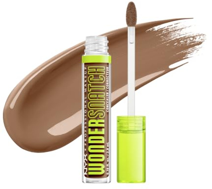 NYX Professional Makeup, Wonder Snatch Concealer, flüssig-cremige Formel, soft-mattes Finish, wasserfest, färbt nicht ab, spendet bis zu 24 Stunden Feuchtigkeit, vegane Formel, 25 Mocha, 3,5 ml