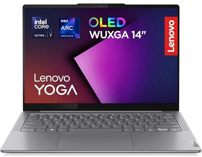 Lenovo Yoga Slim 7 AI Notebook - Display OLED 14 WUXGA (1920x1200), Intel Core Ultra 7 155H, RAM 32 GB, SSD 1 TB, Grafica integrata Intel Arc, Windows 11 Home - Luna Grey