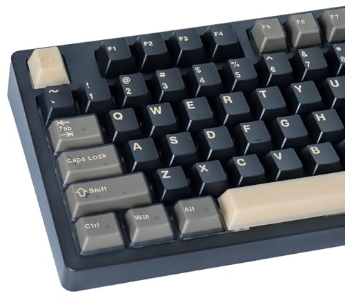 Sunzit Black Translucent Custom Keycaps,163 Keys Double Shot PBT Keycaps,Cherry Profile Key Caps Keyboard Keycap Set for Cherry MX Switches Mechanical Keyboard(Black)