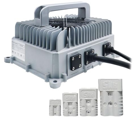 WLEJSL Caricabatterie Intelligente Rapido 36V 50A, Impermeabile, per Carrelli Elevatori con Spina Anderson 50A/120A/175A/350A, per Transpallet Elettrici Completamente Automatici,175A