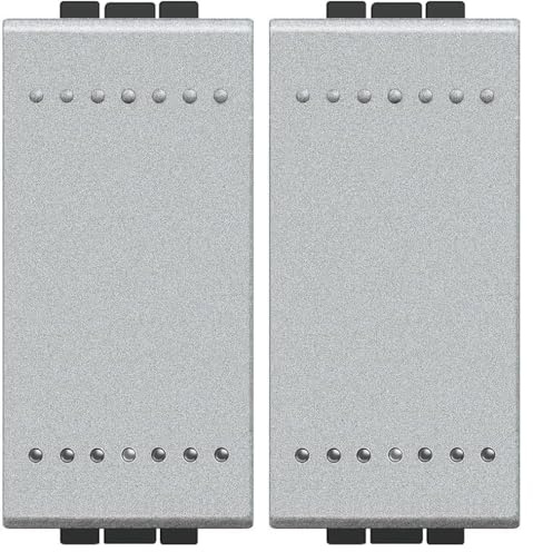 BTicino SNT4005NF Livinglight Pulsante, 1P, 10 A, 1 m, Tech (Confezione da 2)