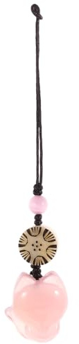 COHEALI Pendentif Téléphone Délicate Design Rétro en Calcédoine Rose pour Femmes Breloque de Téléphone Décoration Créative pour Paquet à Dos