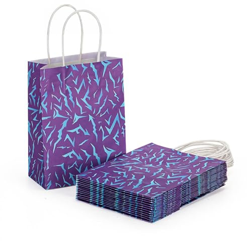 12 pezzi Kpop dem0n Sacchetti per regalini fine festa, design viola energia demone, sacchetti regalo la festa di compleanno con maniglia, caramelle e piccoli regali, bustine per party