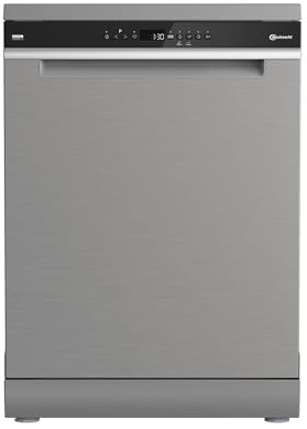 Bauknecht - BKO FBM Freistehender Geschirrspüler - 15 Maßgedecke - PowerClean Pro, NaturalDry, SpaceClean Schublade - Edelstahl-Optik - Energieeffizienzklasse B - 85 x 59 x 60 cm (HxBxT)
