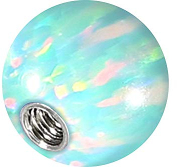 PIERCINGLINE Universelle Schraubkugel mit Innengewinde | SYNTHETISCHER OPAL | Piercing Aufsätze Kugel Ersatz | Farb & Größenauswahl