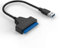 Adaptador SATA a USB 3.0 para unidades SSD HDD de 2.5 pulgadas, convertidor externo USB a SATA III para transferencia de datos (cable SATA)