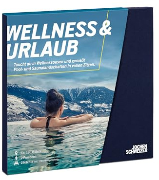 JOCHEN SCHWEIZER Geschenkbox Wellness & Urlaub | Hotel-Gutschein für 2 Personen, an ca. 180 Orten