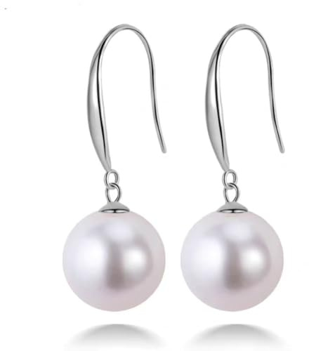 NONNYLLEI Pärlörhängen äkta 925 silver pärlörhängen, mors dag gåvor till mamma kvinnor fru gåvor årsdag, födelsedag julklappar smycken gåvor till fru, alla hjärtans dag för henne, Sterlingsilver