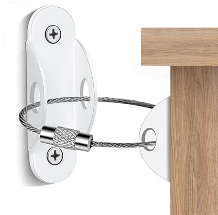 Kit per la del ribaltamento dei mobili – Cinture di sicurezza | da parete, cinture di sicurezza per mobili, robuste cinghie di sicurezza per TV, supporto di sicurezza per la parete
