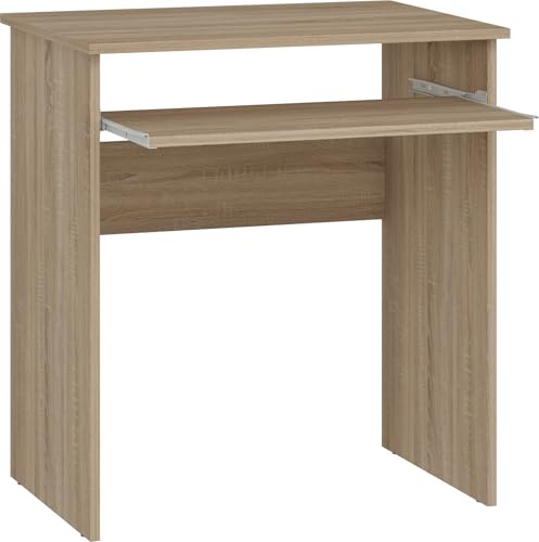 Luna Computer Desk 68 x 50 x 75 cm - Compact Desk in Sonoma Oak - Space-Saving with Keyboard Shelf