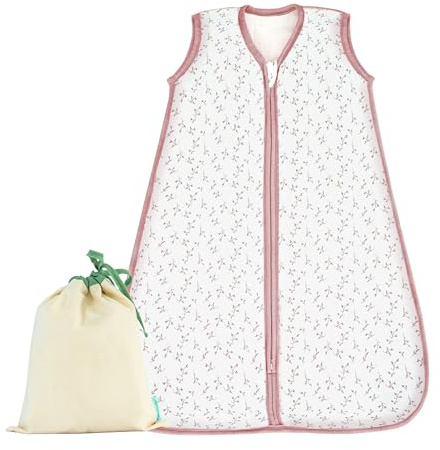 Coco Cuddle Unisex Baby Sleep Sack 0.5 TOG, 0-6 Months Lightweight Summer Quilted Wearable Blanket, Soft Rayon Made from Bamboo Muslin Sleep Bag