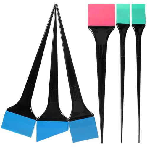 MERRYHAPY Cepillos Aplicadores de Tinte para Cabello de Peluquería 6 Piezas Tamaño Medio de Silicona Duradera para Uso Profesional y Doméstico en Salones y Hogar