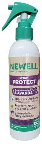 NEWELL - Spray Protect Lavanda | Con Pantenol | 250 ml, origen natural, vegano, desenreda, nutre, revitaliza, todo tipo