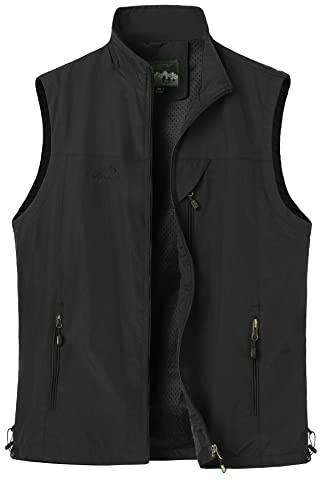 Btmpmcs Chalecos Casuales para Exteriores para Hombre de Secado Rápido Chaleco de Pesca Chaqueta Ligera sin Mangas Chaleco Transpirable para Fotografía Chaleco para Camping Caza Top Chaleco Utilitario