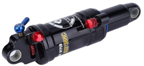 Amortiguador Trasero Bicicleta de Montaña, Amortiguador Suspensión Trasera Bicicleta, Amortiguador Bicicleta de Montaña 165mm Acero Amortiguación Ajustable Accesorio Amortiguador Trasero (Negro)