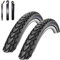 2 x Schwalbe Marathon Mondial Fahrradreifen RaceGuard Pannenschutz mit Reflexstreifen 50-559 (26 x 2,00) inkl. Reifenheber