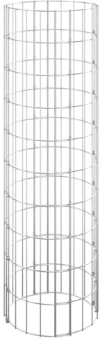 Bussandri Exclusive - Gabionen-Säule Rund Verzinkter Stahl Ø30x100 cm