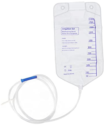 Natudeco Disposable Enema Bag 1750ml Colonic Cleansing Set Colonic Irrigation Cleansing Kit for Home Coffee Milk Colon Cleansing