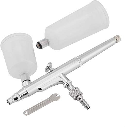 NDNCZDHC Airbrush-Set, Dual-Action-Airbrush-Set Mit Großer Flüssigkeitsflasche, Mini-Schraubenschlüssel, 0,2/0,3/0,5 Mm Nadeln, Aufbewahrungskoffer, Kupfer-Airbrush Für Nägel, Lackkunst(0,5 mm)
