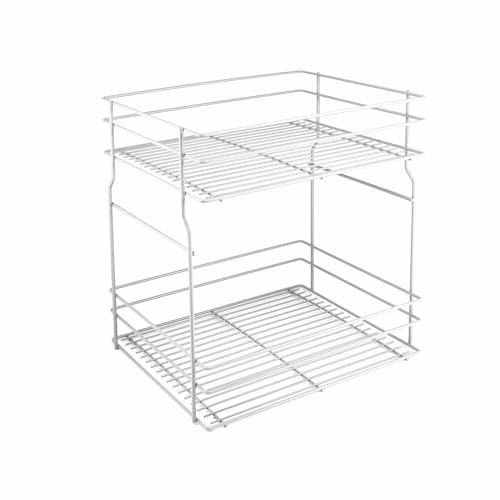 PULL OUT KITCHEN BASKET STORAGE SELF/SOFT CLOSE 300 400 500 600mm Variant Multi (600mm REJS, White)