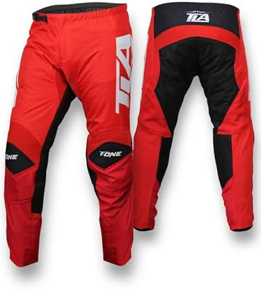 TLA T-One Pantaloni Moto Cross, Enduro, Quad, robusti, Leggeri. Taglie sino 46-6XL per Uomo, Donna, Bambino. Abbigliamento Moto, Tuta Motocross, Enduro, Quad