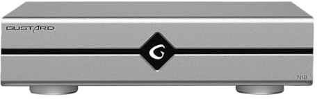 Gustard N18 - Switch di rete audio HiFi, 1 ingresso SFP, 2 interfacce Ethernet LAN 10/100/1000M, switch di rete audio domestico (N18-argento)