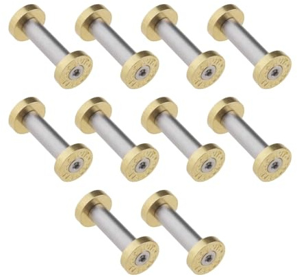 LT Easiyl 10 Stück M4 Griffschrauben Muttern Griffbolzen Nieten Schraube Edelstahl Schaftnieten für Taktische Fahrmesser Gesamtlänge 17mm