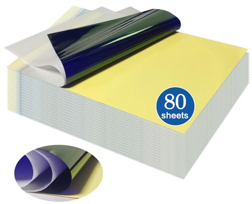 PIXESTT 80 Blatt Stencil Papier A4 | Tattoo Papier für klare Übertragung Saubere Linien Für Hand- & Maschinenübertragung