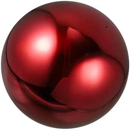 reflektierende Kugel Reflektierender Ball für den Garten Dekokugeln für den Garten Reflektierender Gartenball Spiegelkugel schwebend Blickkugel aus Edelstahl Outdoor- rot