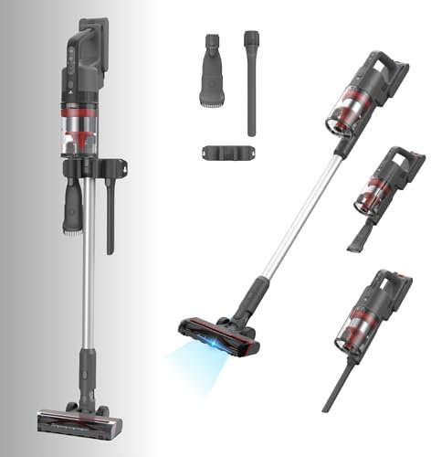 KB ELEMENTS Aspirateur sans fil, 400 W, 38000 Pa 1,6 kg, jusqu'à 35 min, avec support mural, sans sac, filtre Hepa, gris