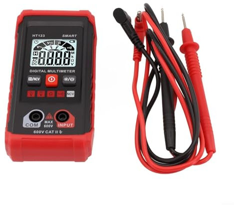UTTASU HT123 Intelligentes Digital-Multimeter, 2000 Counts AC/DC-Spannungsprüfer mit LCD-Display, NCV-Erkennung, automatische Identifizierung, Durchgangsprüfung, LED-Taschenlampe